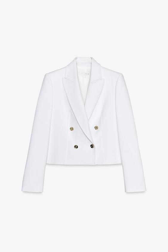 بلیزر کوتاه زنانه زارا CROPPED DOUBLE-BREASTED BLAZER