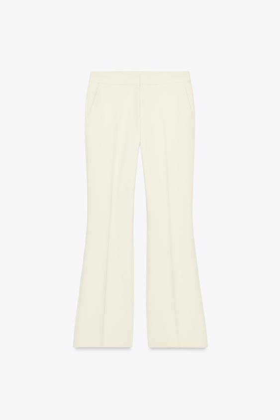 شلوار زنانه زارا HIGH-WAISTED STRAIGHT CUT TROUSERS