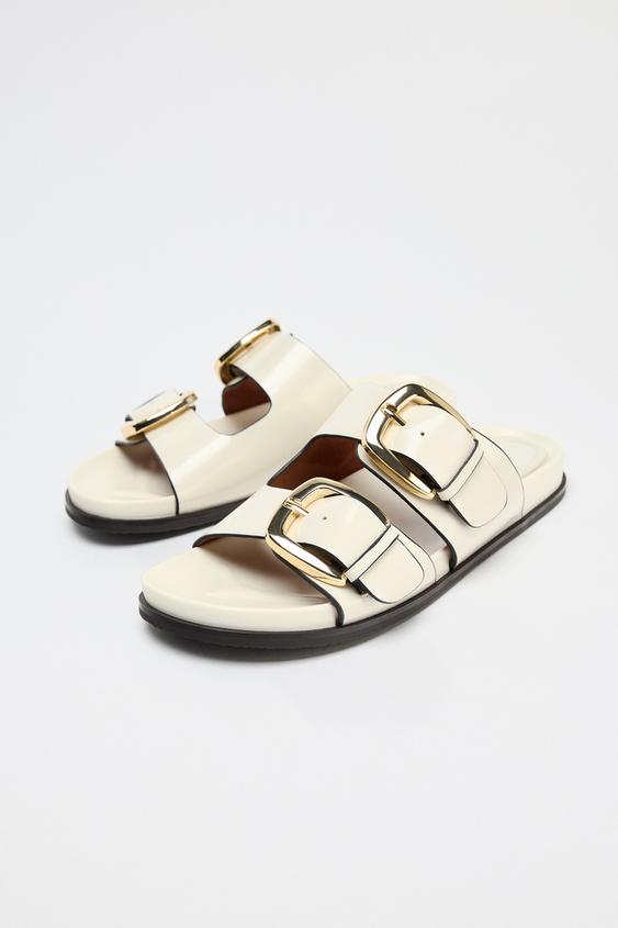 صندل زنانه زارا DOUBLE-STRAP FLAT SANDALS