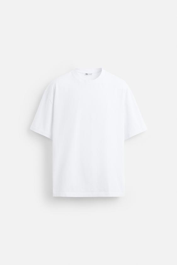 تیشرت ساده مردانه زارا basic heavyweight t-shirt