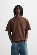 تیشرت ساده مردانه زارا BASIC HEAVYWEIGHT T-SHIRT