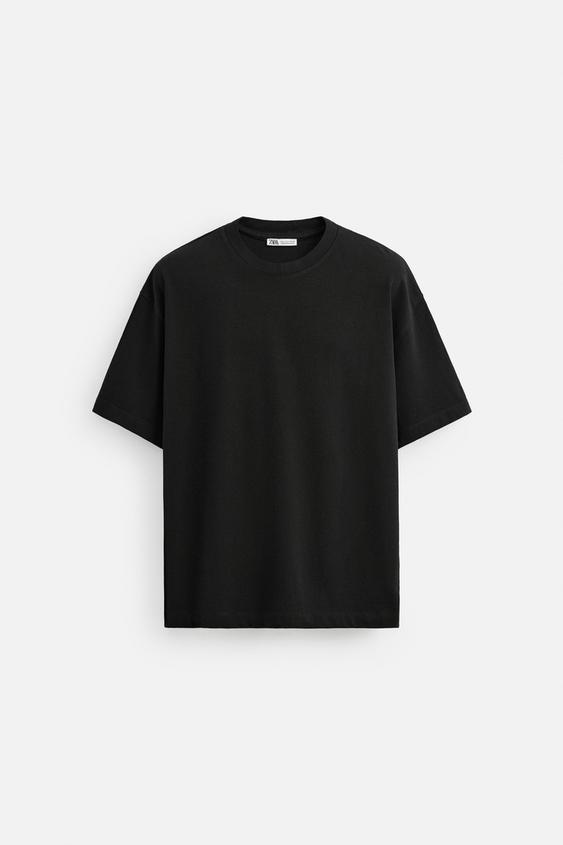 تیشرت مردانه زارا basic heavyweight t-shirt