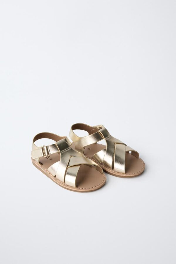 صندل دخترانه زارا METALLIC SANDALS