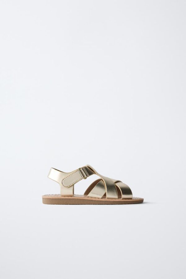 صندل دخترانه زارا METALLIC SANDALS