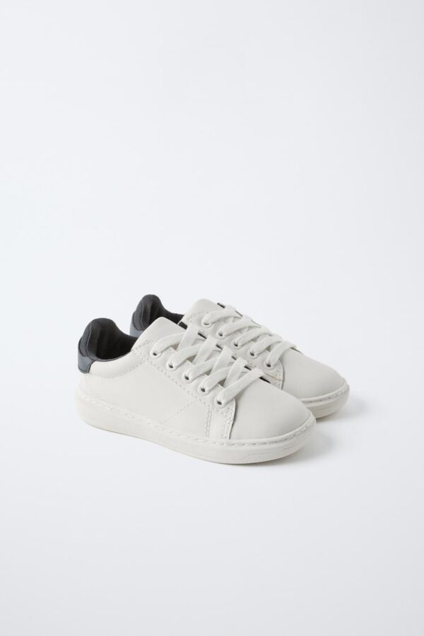 کتونی پسرانه زارا MINIMALIST LACE-UP SNEAKERS