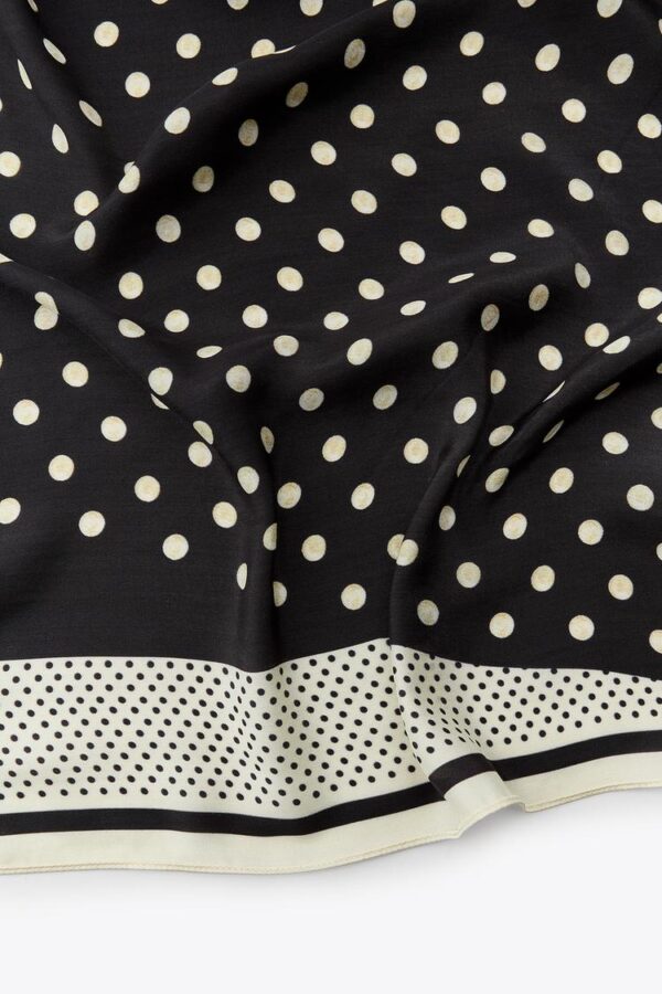 اسکارف زنانه زارا SCARF WITH A POLKA-DOT PRINT