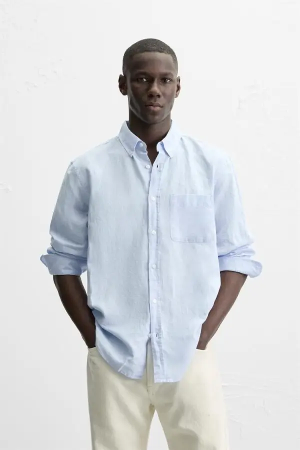 پیراهن مردانه زارا cotton - linen shirt