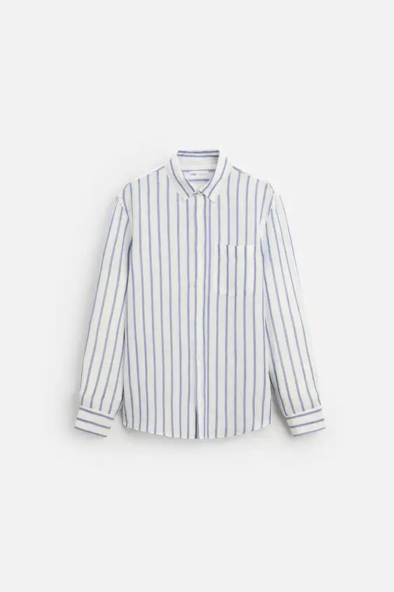 پیراهن لینن مردانه زارا cotton - linen shirt