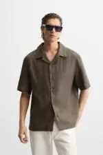 پیراهن آستین کوتاه مردانه زارا LINEN SHIRT