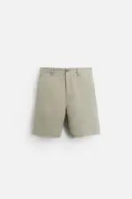 شلوارک مردانه زارا LINEN BERMUDA SHORTS