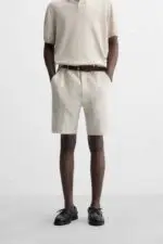 شلوارک مردانه زارا LINEN BERMUDA SHORTS