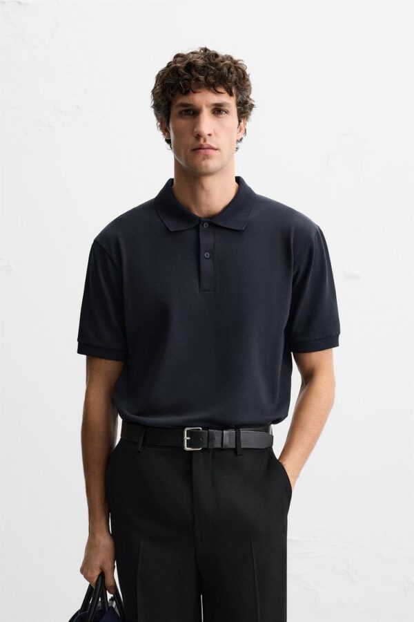 پولوشرت مردانه زارا BASIC PIQUÉ TEXTURE POLO SHIRT