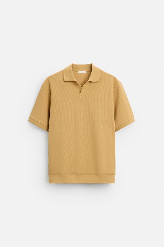 پولوشرت مردانه زارا VERTICAL TEXTURED POLO SHIRT