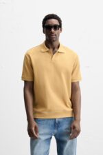 پولوشرت مردانه زارا VERTICAL TEXTURED POLO SHIRT