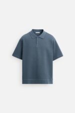 پولوشرت مردانه زارا INTERLOCK TEXTURED POLO SHIRT