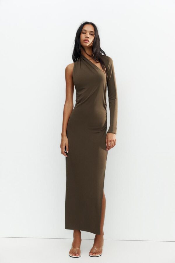 لباس زنانه زارا ASYMMETRIC DRAPED MAXI DRESS