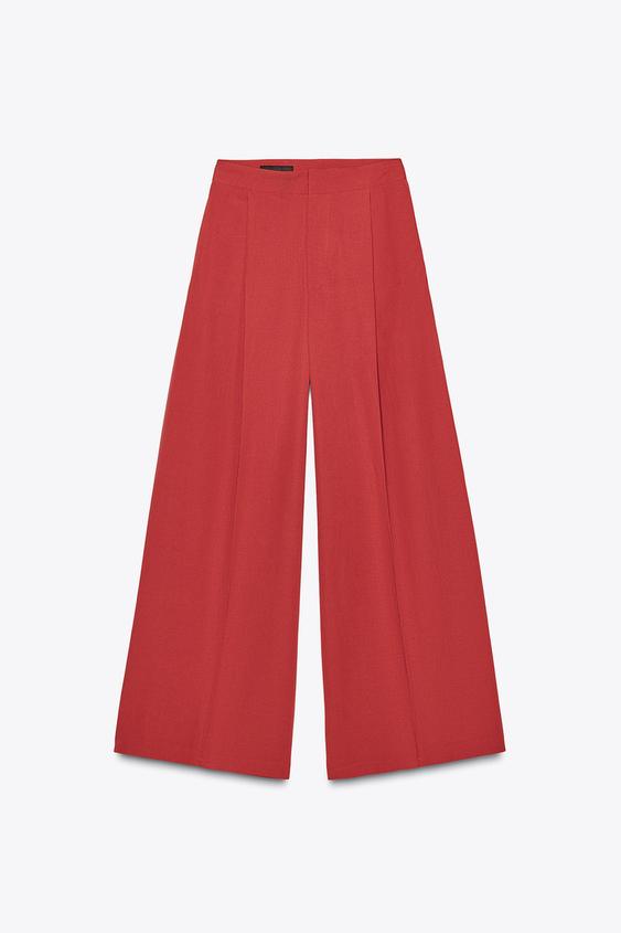 شلوار زنانه زارا trousers with double pleat