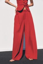 شلوار زنانه زارا TROUSERS WITH DOUBLE PLEAT