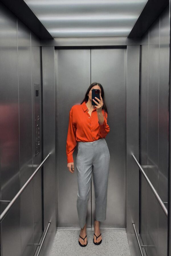 شلوار زنانه زارا HIGH-WAIST TROUSERS