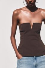 تاپ زنانه زارا STRAPLESS TOP