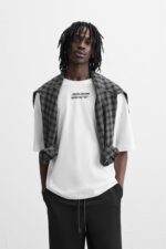 تیشرت مردانه زارا CONTRAST PRINT T-SHIRT