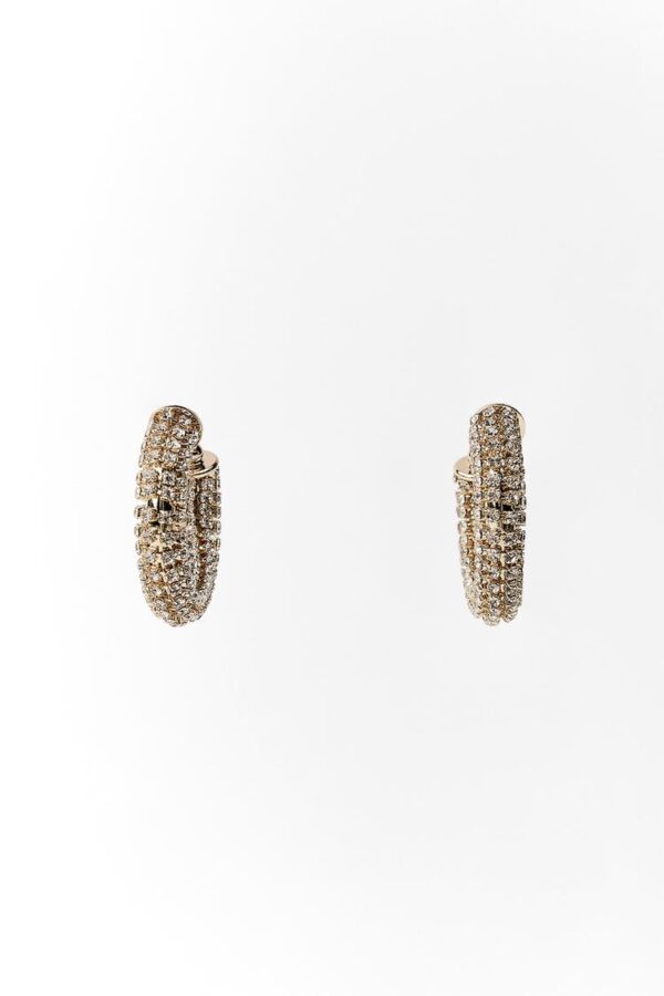 گوشواره زنانه زارا bejewelled hoop earrings