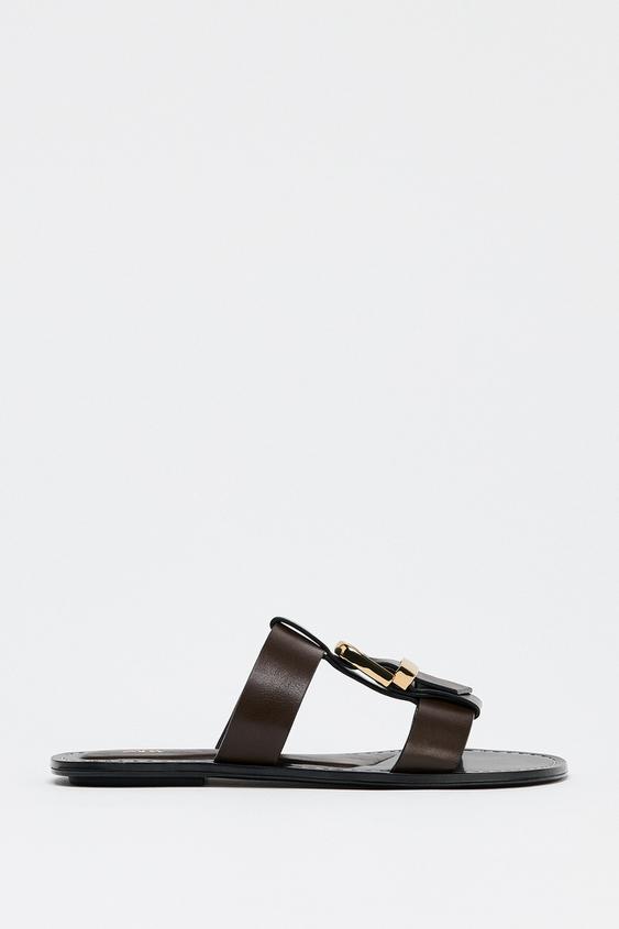 صندل زنانه زارا DOUBLE-STRAP FLAT SANDALS