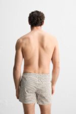 شورتک مردانه زارا REGULAR GEOMETRIC PRINT SWIMMING TRUNKS