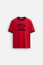 تیشرت مردانه زارا T-SHIRT WITH CONTRASTING RIBBED TRIMS