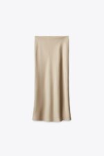 دامن زنانه زارا SATIN MIDI SKIRT