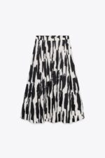 دامن زنانه زارا ZW COLLECTION PRINTED MIDI SKIRT