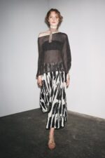 دامن زنانه زارا ZW COLLECTION PRINTED MIDI SKIRT