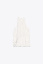 تاپ زنانه زارا RUFFLED HALTER TOP