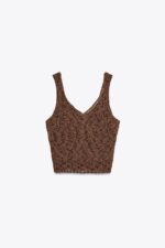 تاپ زنانه زارا POINTELLE KNIT TOP