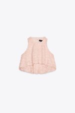 تاپ زنانه زارا BALLOON TEXTURED TOP