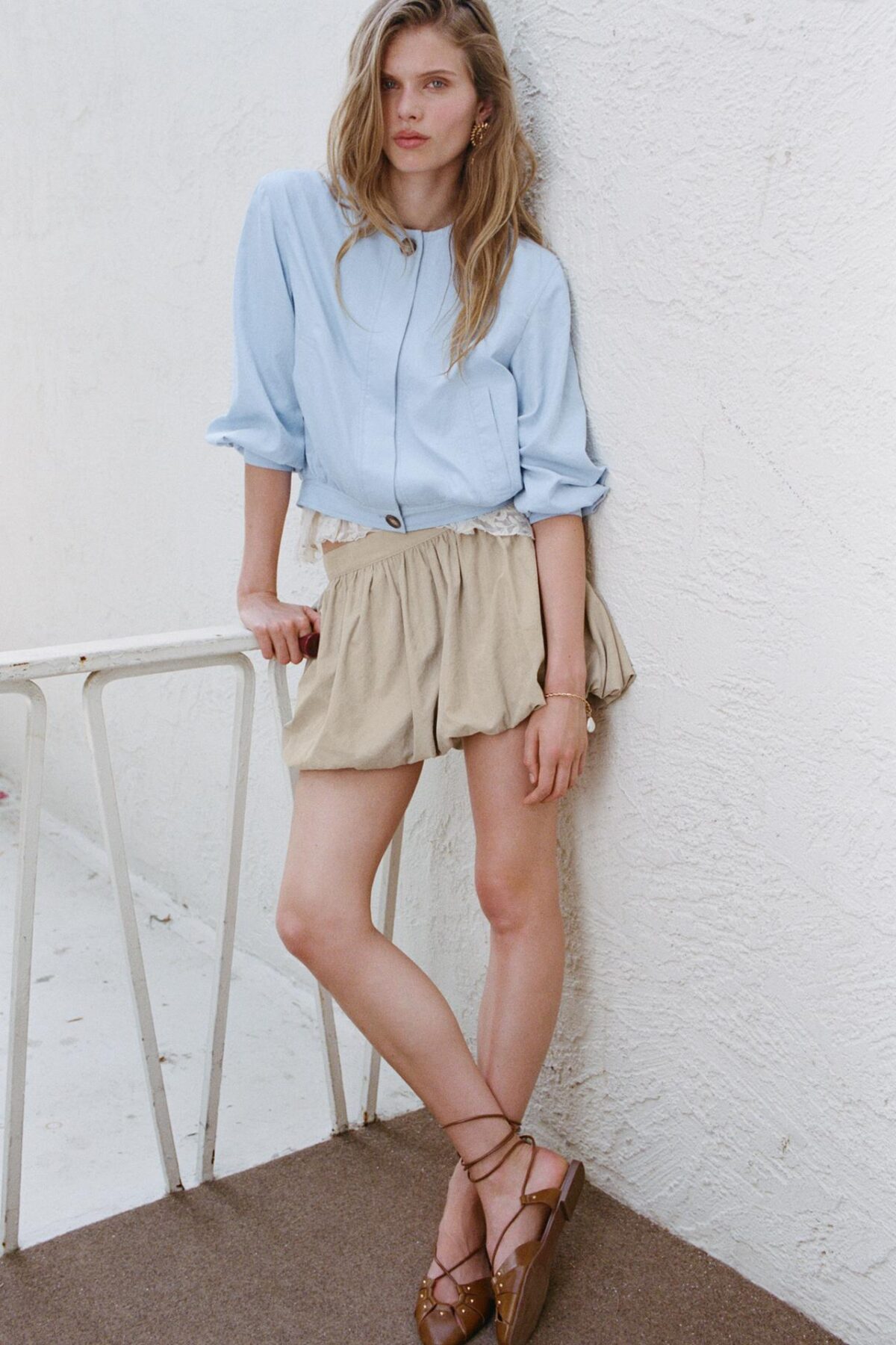 دامن مینی زنانه زارا balloon mini skirt