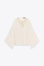 بلوز زنانه زارا FLOWING BLOUSE WITH GATHERED DETAIL