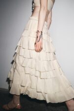 دامن زنانه زارا ZW COLLECTION MIDI SKIRT WITH RUFFLES