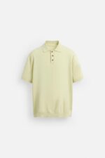 پولوشرت مردانه زارا WASHED COTTON KNIT POLO SHIRT