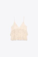 تاپ زنانه زارا RUFFLED STRAPPY TOP