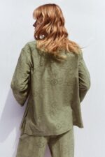بلیزر زنانه زارا BLAZER WITH CUTWORK EMBROIDERY
