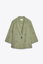 بلیزر زنانه زارا BLAZER WITH CUTWORK EMBROIDERY