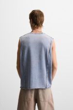 تاپ مردانه زارا FADED KNIT TANK TOP