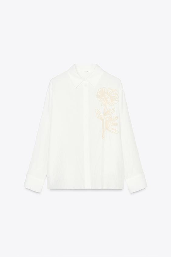 پیراهن زنانه زارا FLORAL EMBROIDERED SHIRT