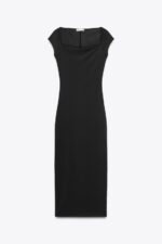 لباس بلند زنانه زارا POLYAMIDE MIDI DRESS