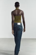 تاپ زنانه زارا POLYAMIDE HALTER TOP