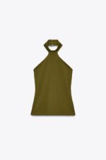 تاپ زنانه زارا POLYAMIDE HALTER TOP