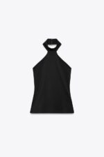 تاپ زنانه زارا POLYAMIDE HALTER TOP