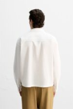 پیراهن مردانه زارا COTTON/LINEN YOKE SHIRT