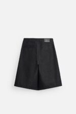 شلوارک مردانه زارا PLEATED WIDE-LEG BERMUDA SHORTS